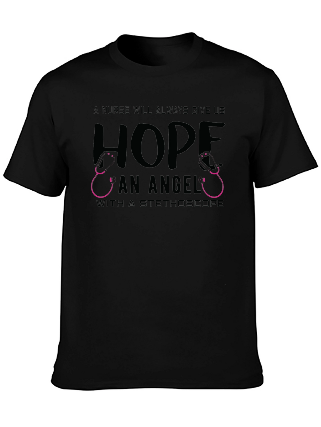 Nurse Angel Stethoscope Graphic Tee