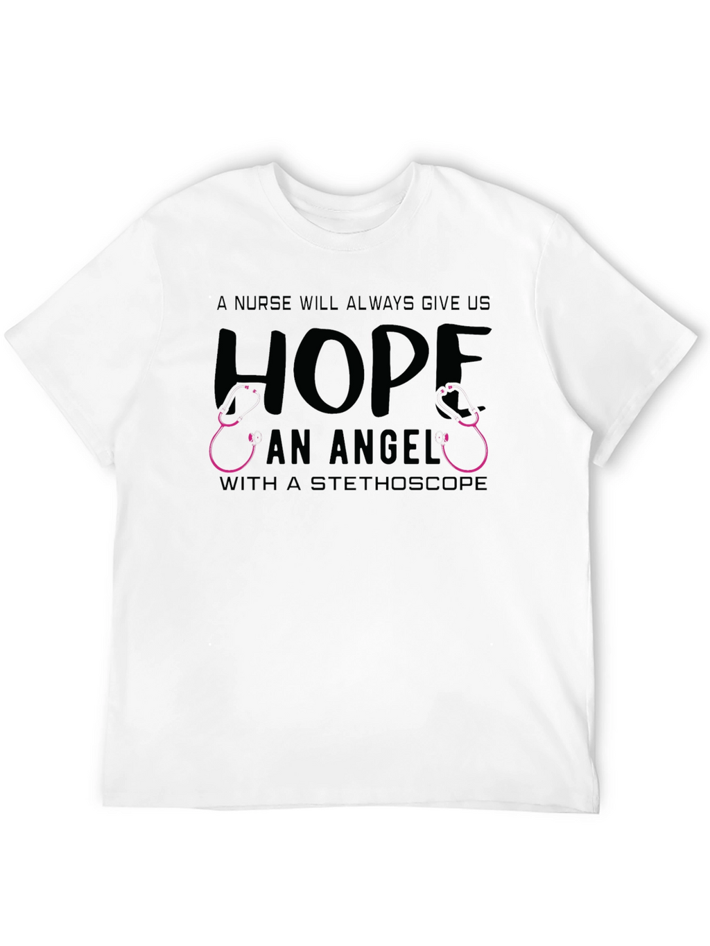 Nurse Angel Stethoscope Graphic Tee