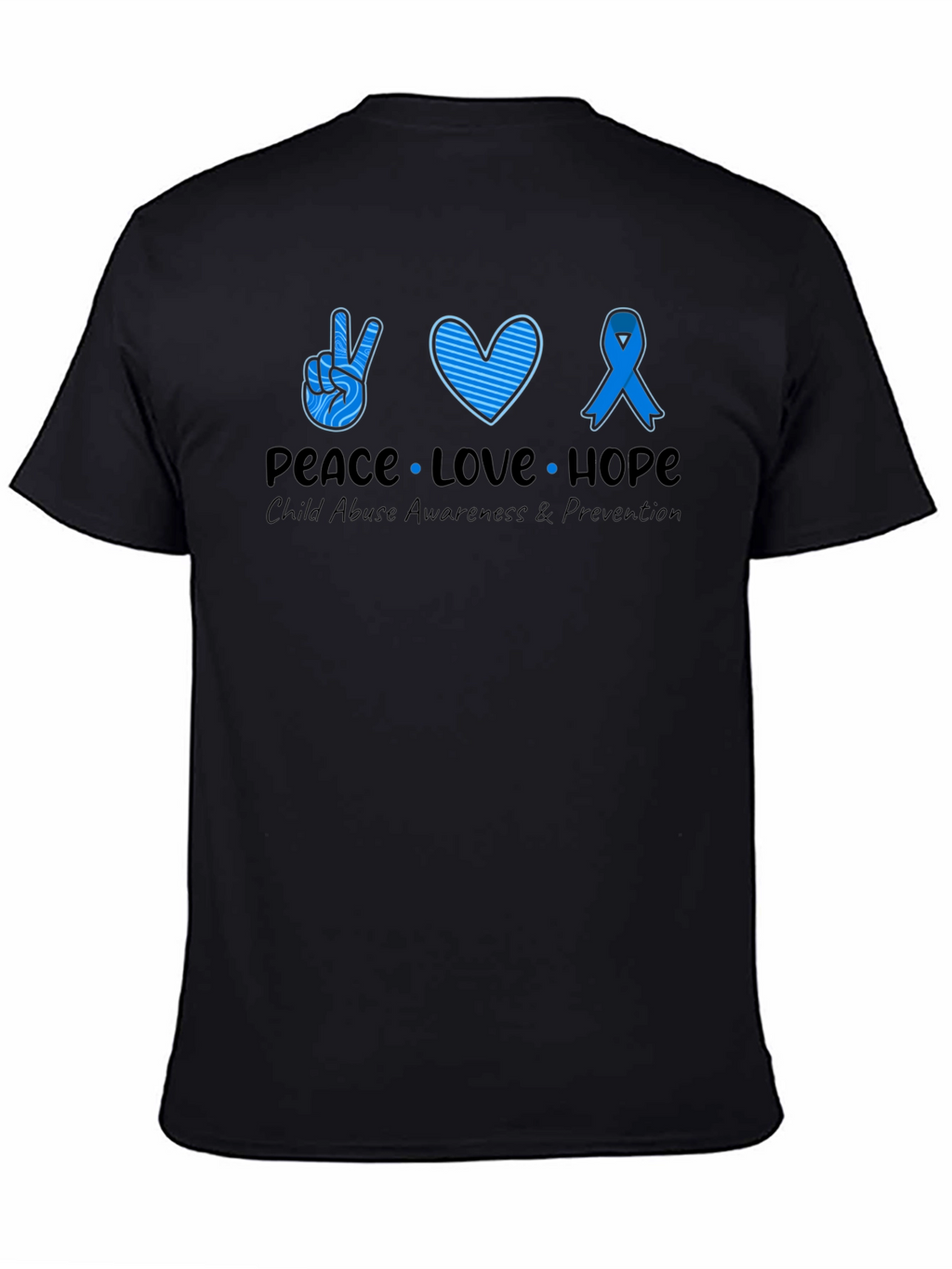 Peace Love Hope Child Abuse Awareness T-Shirt