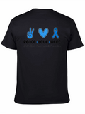 Peace Love Hope Child Abuse Awareness T-Shirt