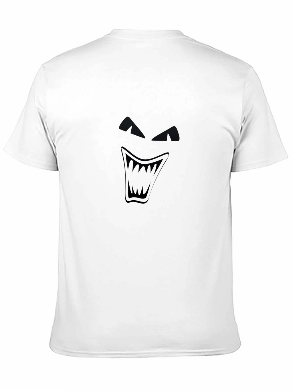 Mens Black T-Shirt with Dark Grin Graphic