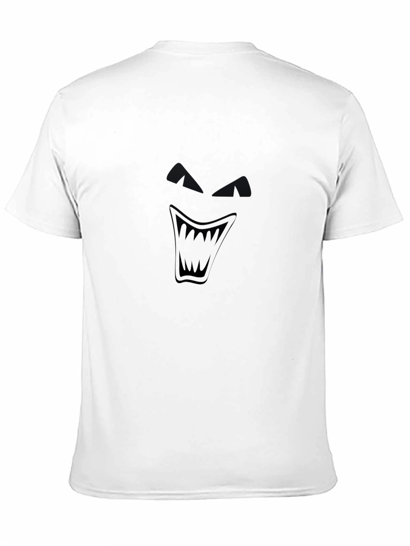 Mens Black T-Shirt with Dark Grin Graphic