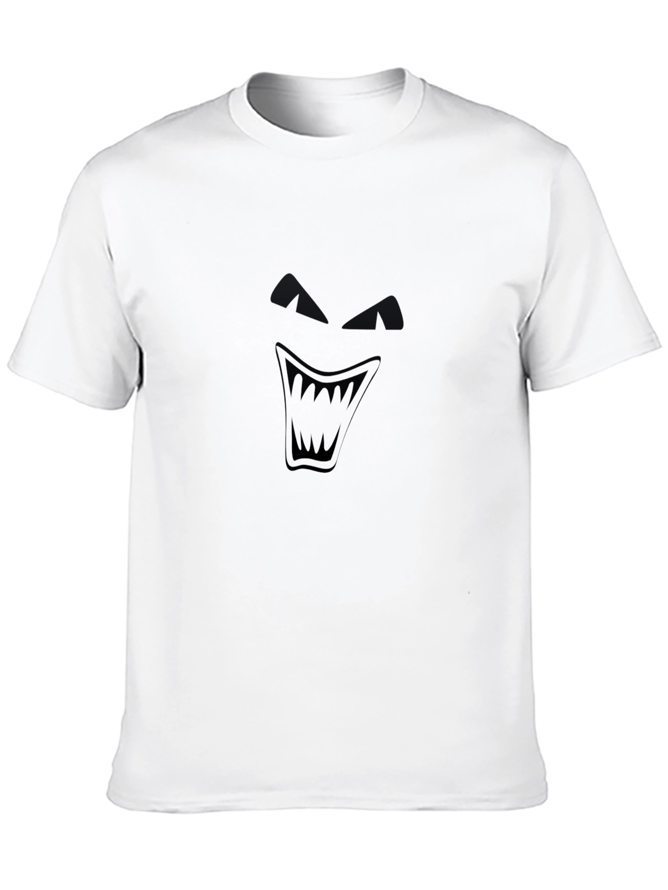 Mens Black T-Shirt with Dark Grin Graphic