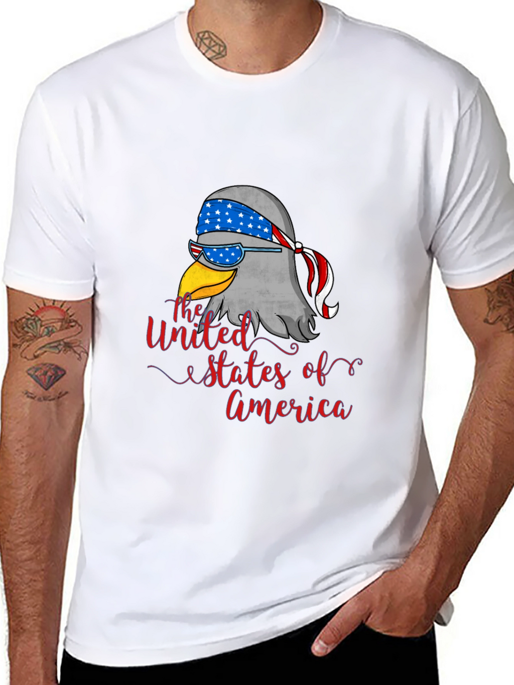 Patriotic Eagle USA Graphic Tee