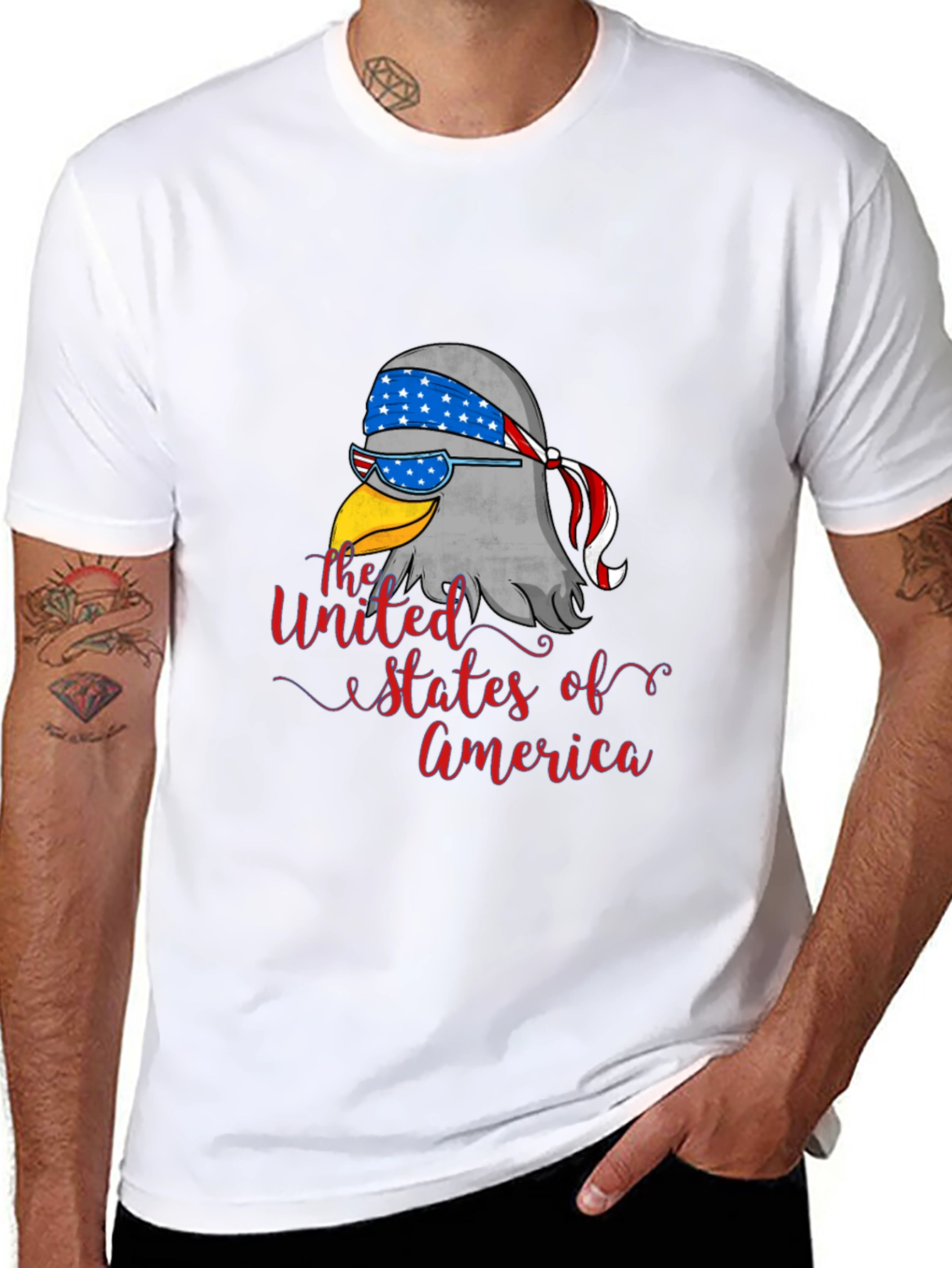 Patriotic Eagle USA Graphic Tee