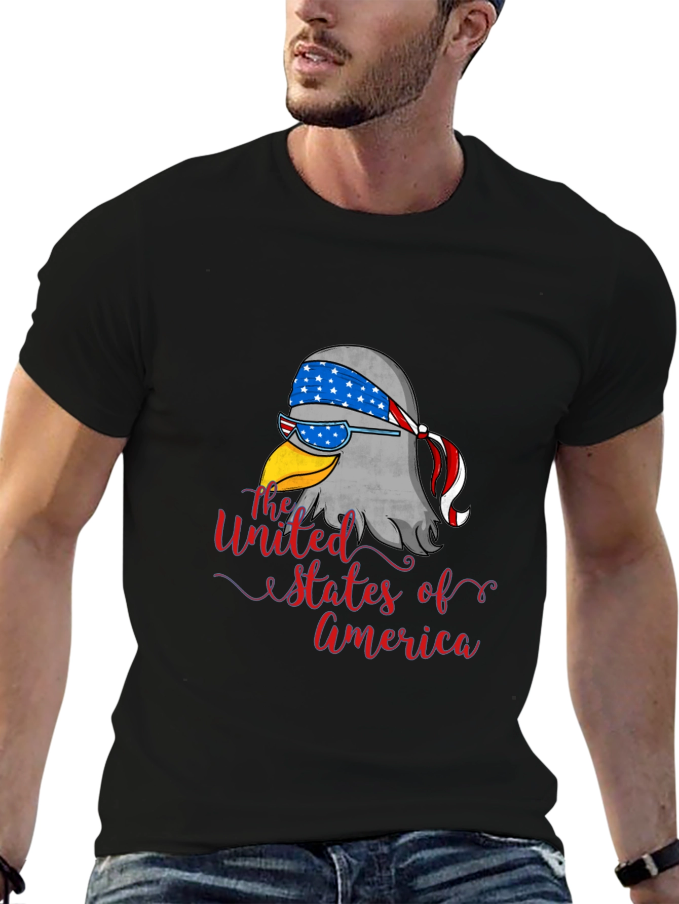 Patriotic Eagle USA Graphic Tee
