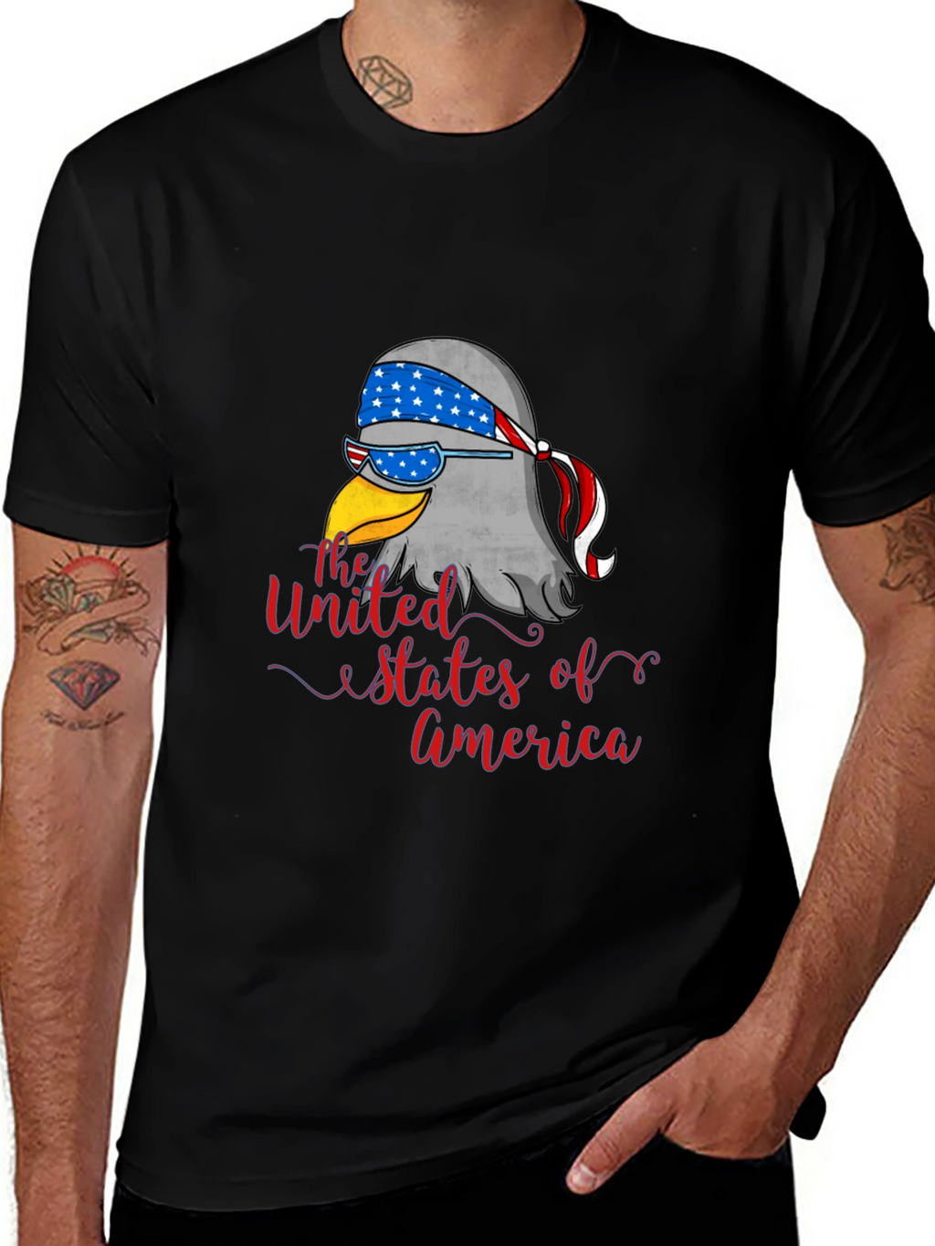 Patriotic Eagle USA Graphic Tee