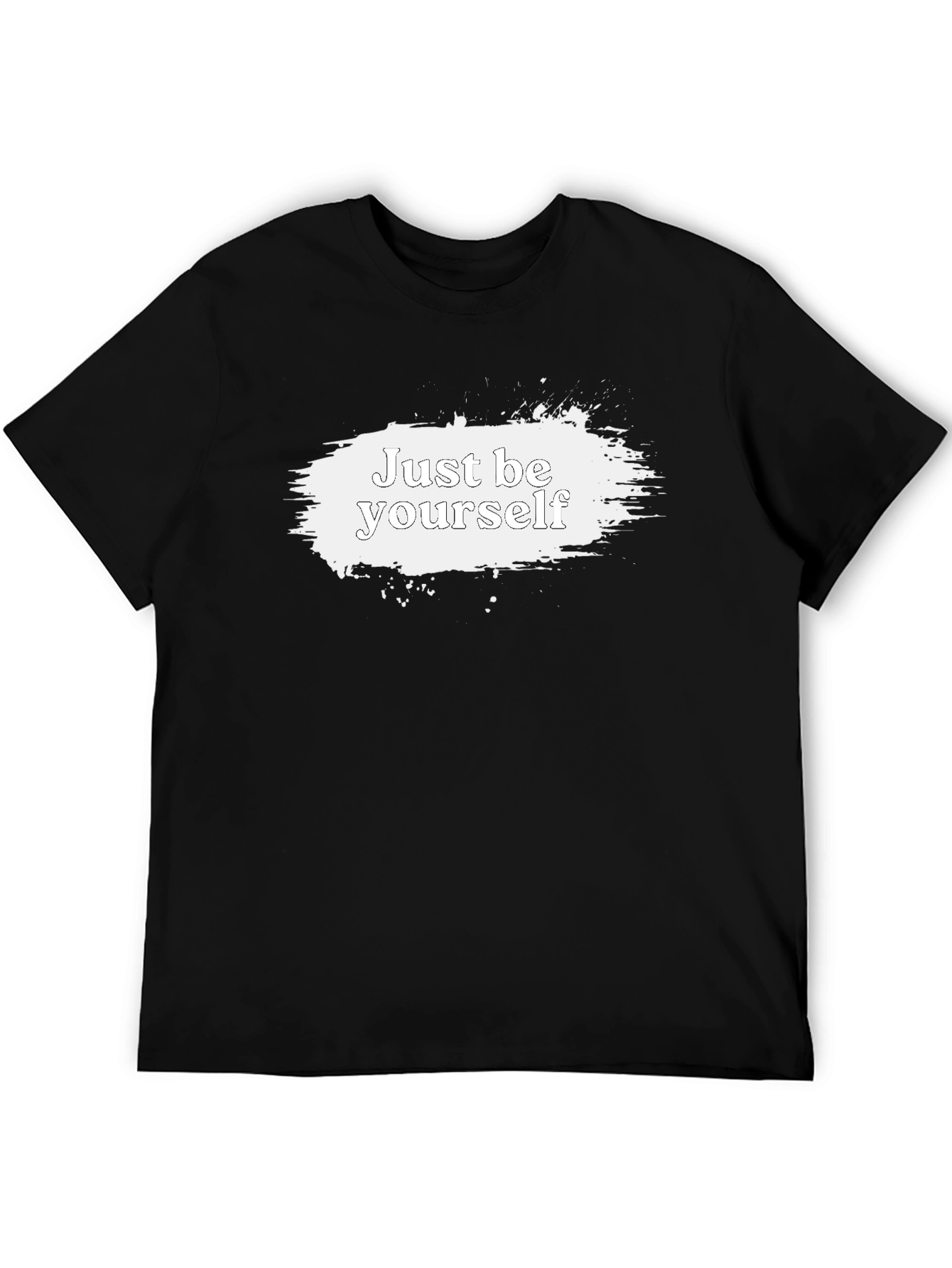 Just Be Yourself Graphic Tee - Black