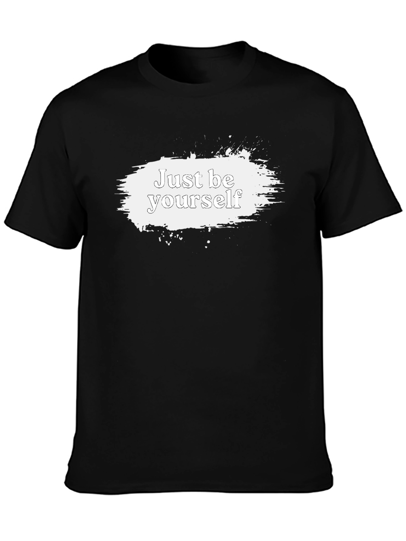 Just Be Yourself Graphic Tee - Black