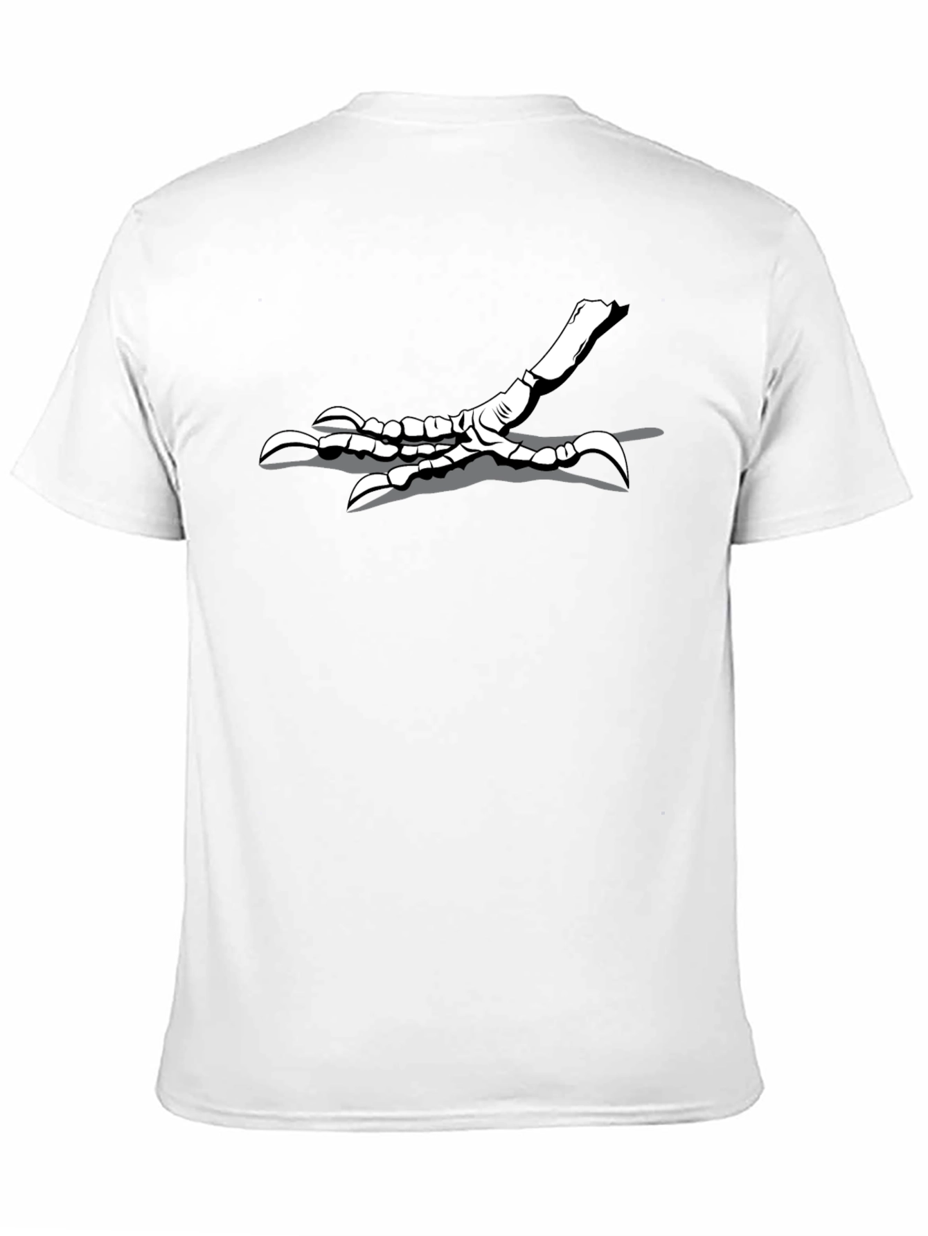 Mens Black T-Shirt with Bird Claw Design