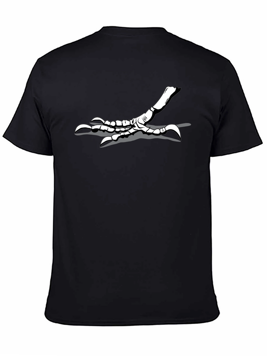 Mens Black T-Shirt with Bird Claw Design