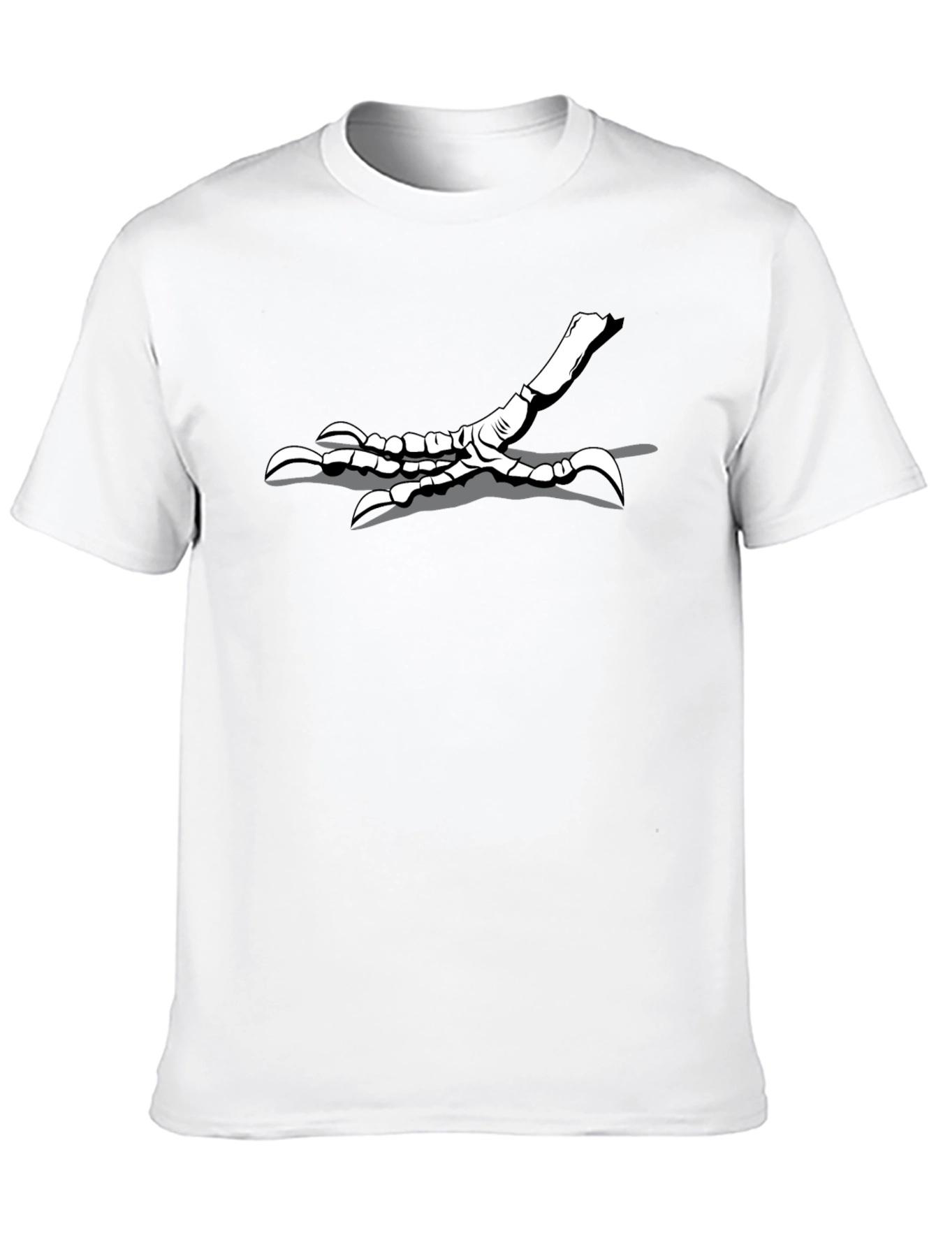 Mens Black T-Shirt with Bird Claw Design