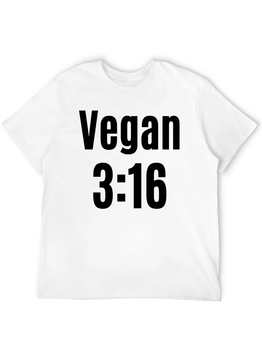 Vegan 3:16 Graphic T-Shirt - Black