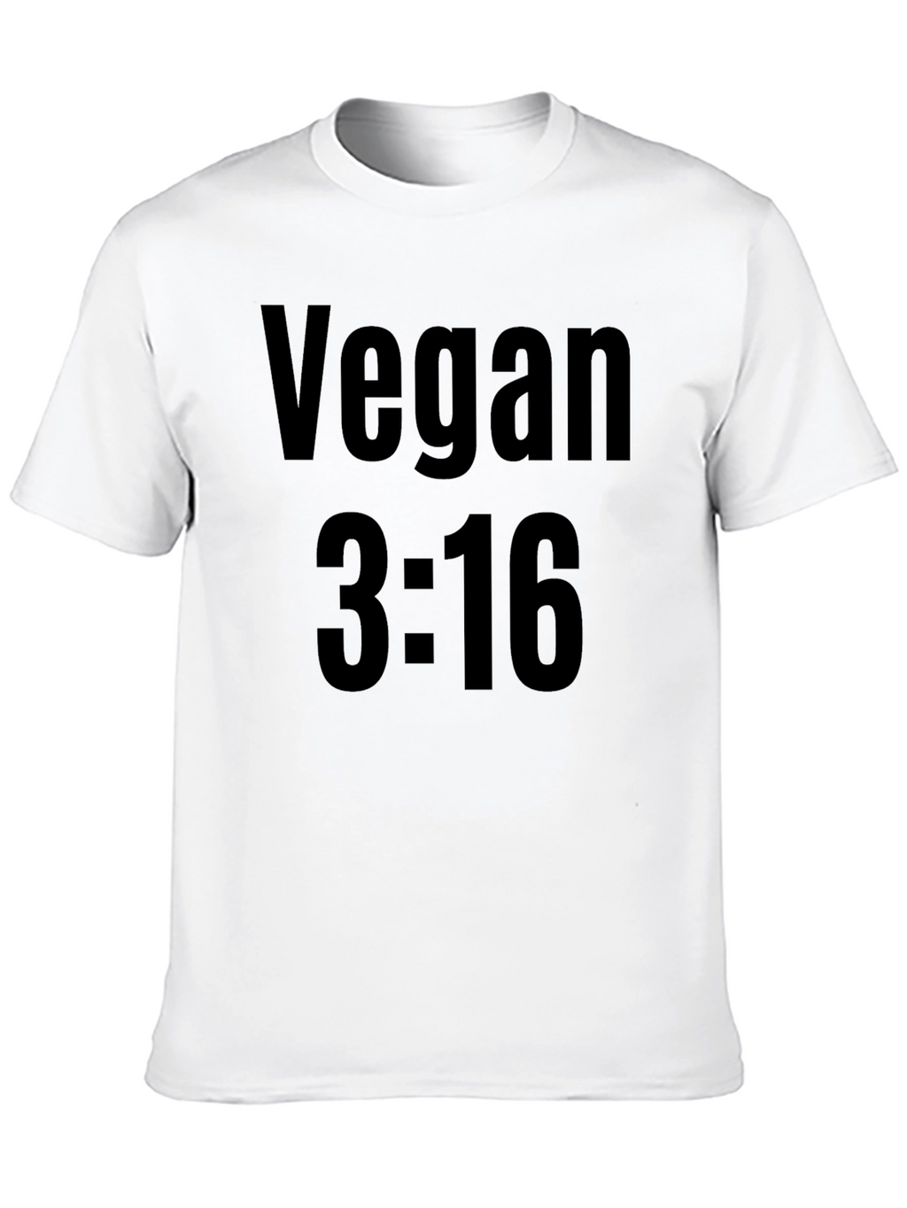 Vegan 3:16 Graphic T-Shirt - Black