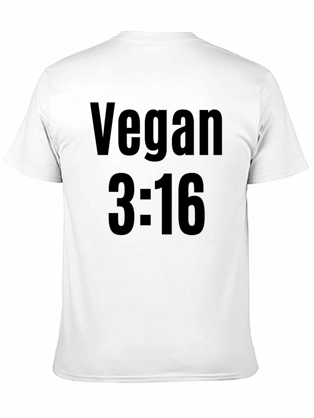 Vegan 3:16 Graphic T-Shirt - Black