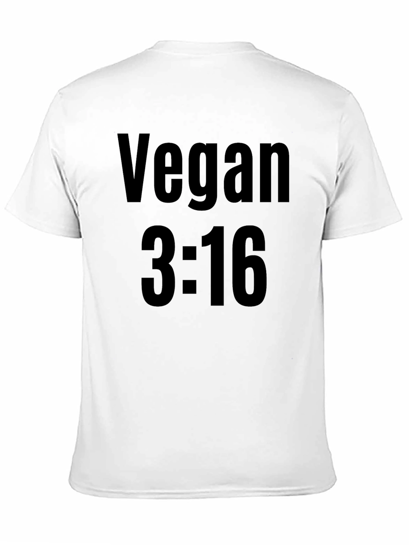 Vegan 3:16 Graphic T-Shirt - Black