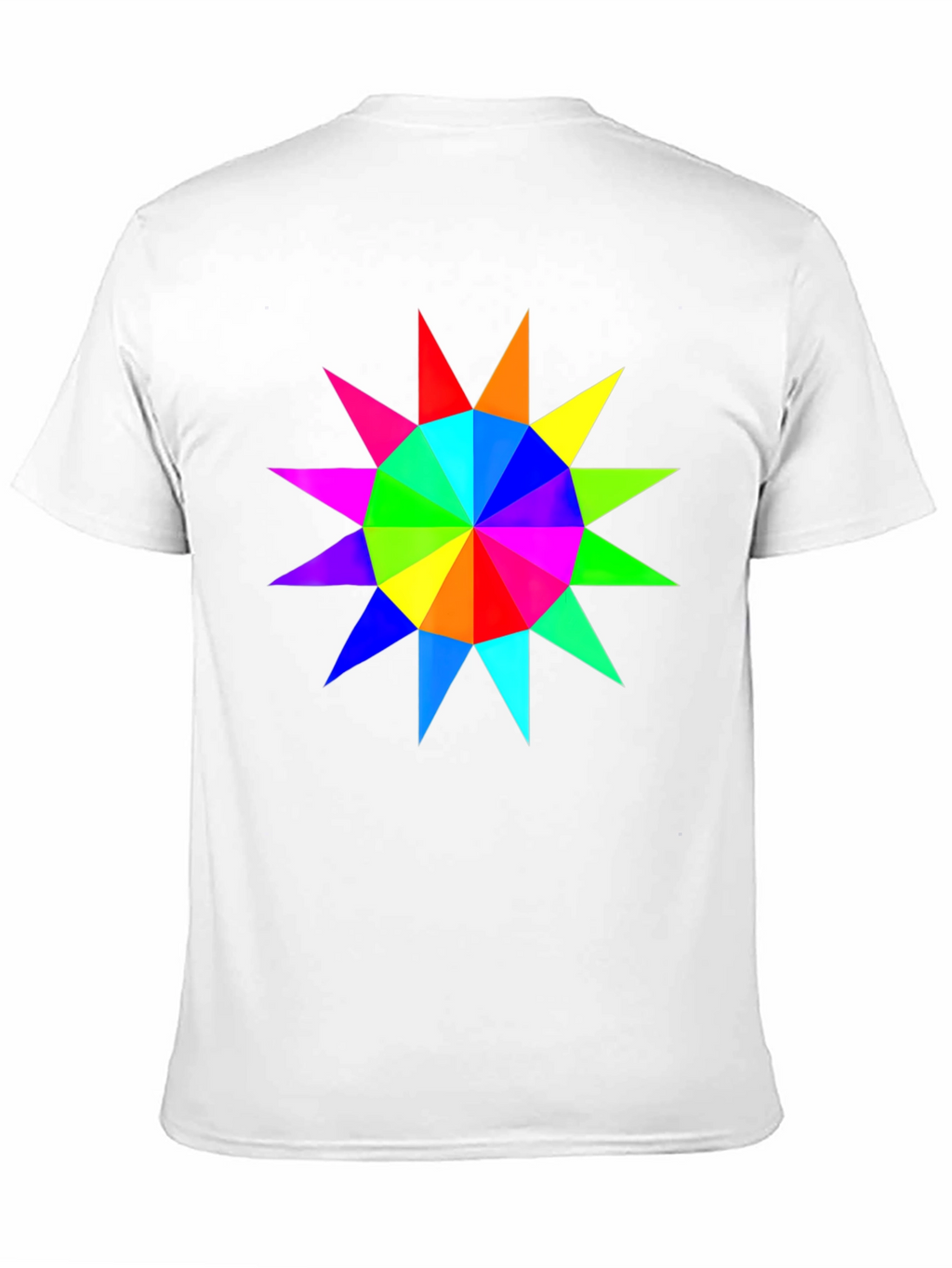 Rainbow Starburst Graphic Black T-Shirt