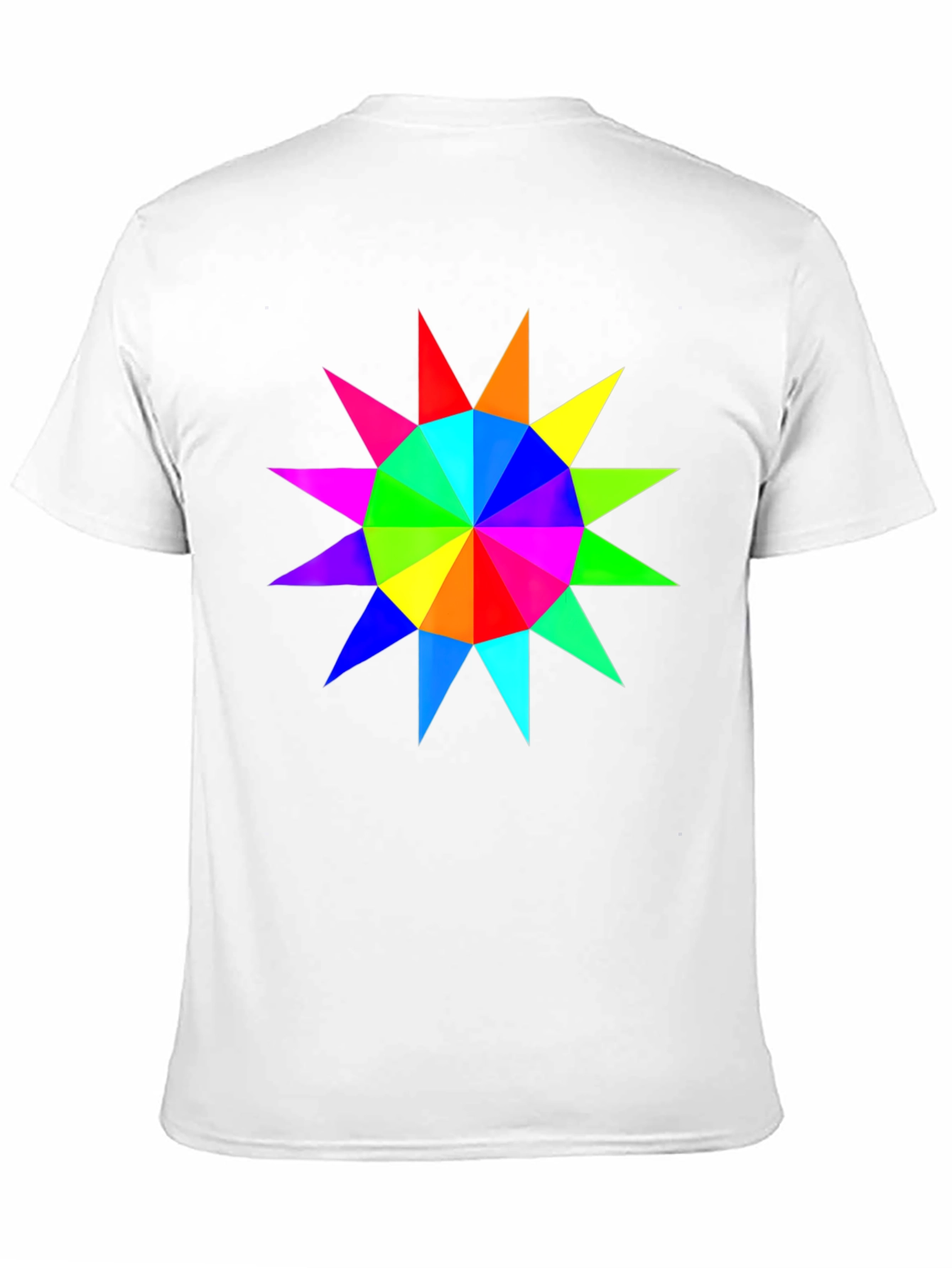 Rainbow Starburst Graphic Black T-Shirt