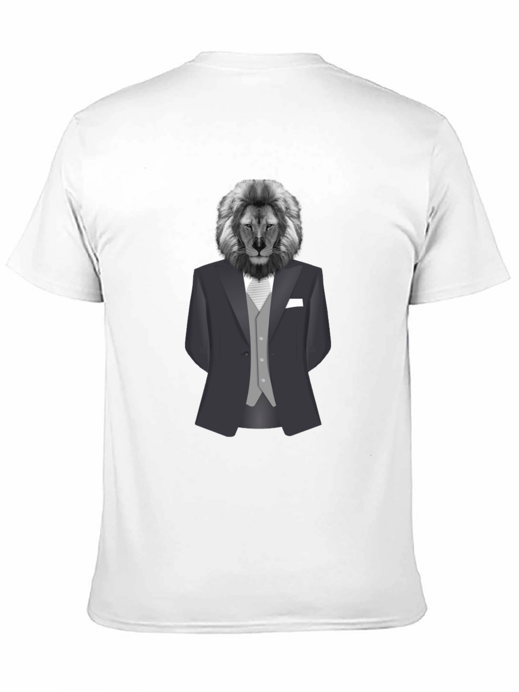 Lion in Suit Graphic Tee - Sophisticated Style