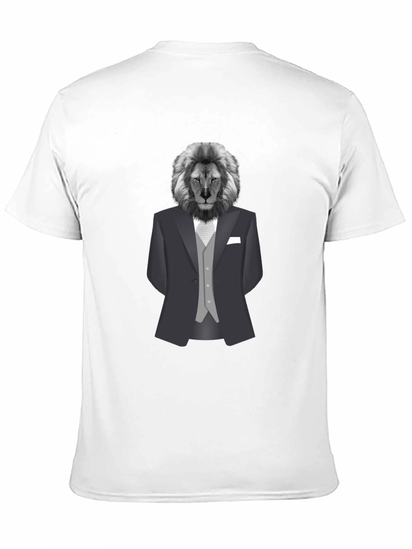 Lion in Suit Graphic Tee - Sophisticated Style