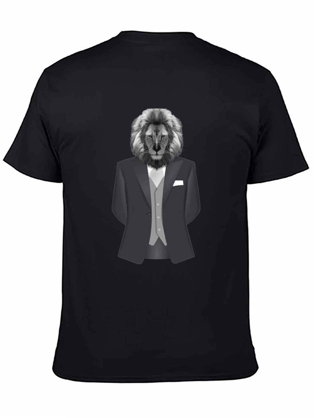 Lion in Suit Graphic Tee - Sophisticated Style