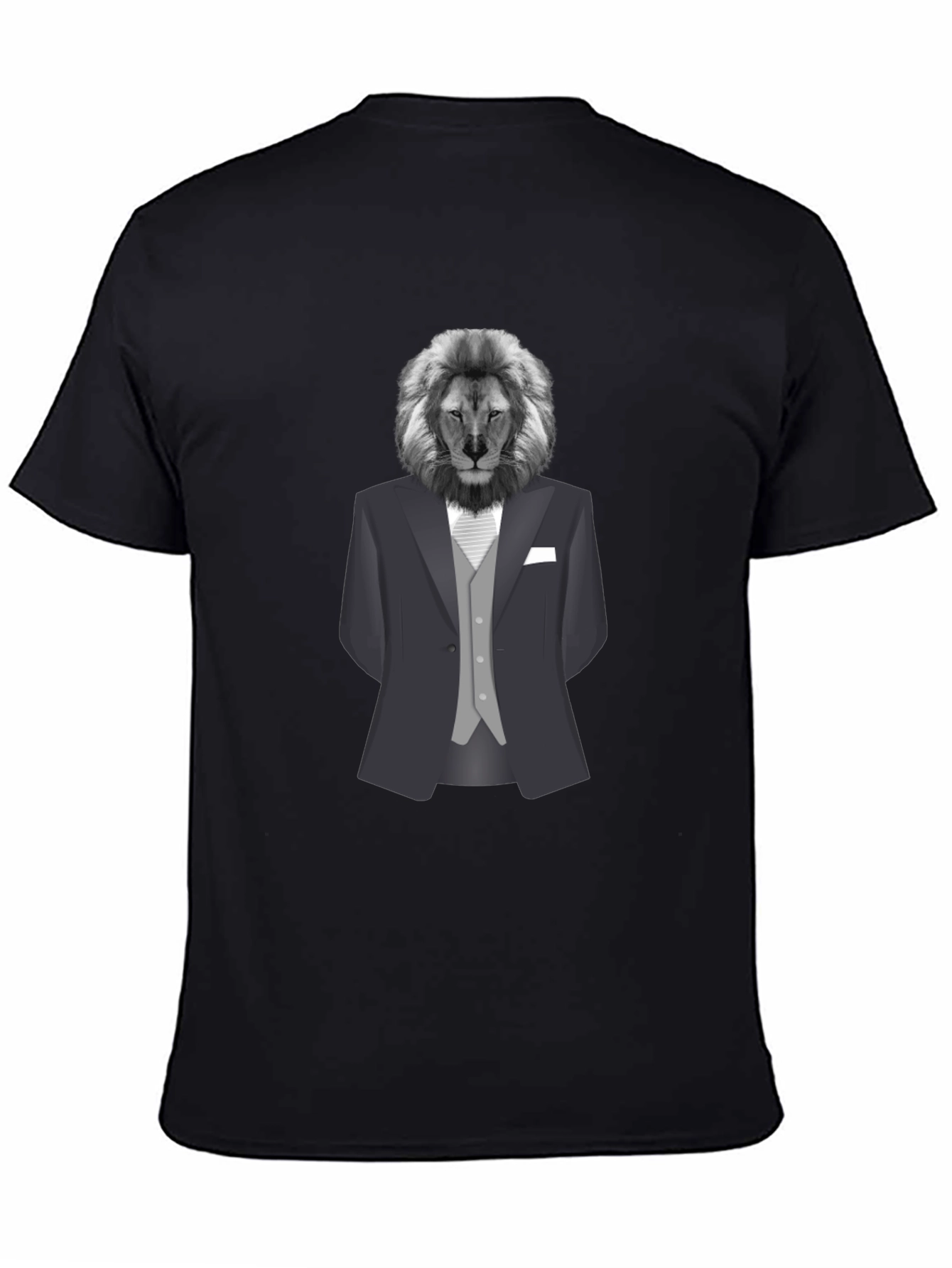 Lion in Suit Graphic Tee - Sophisticated Style