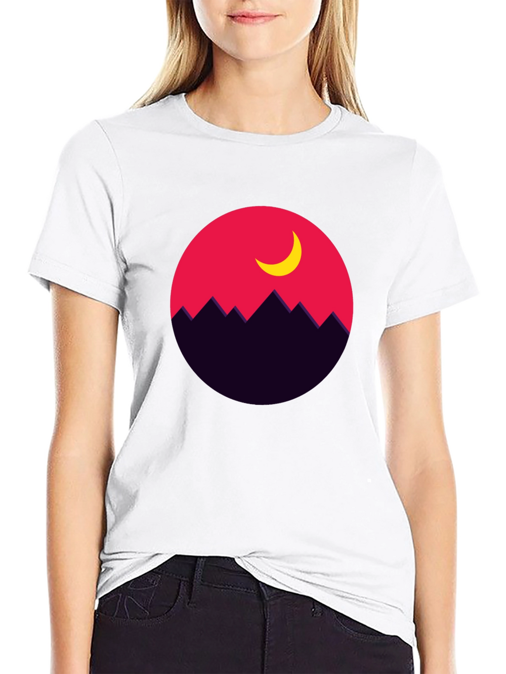 Mountain Moon Graphic Tee - Stylish Unisex T-Shirt
