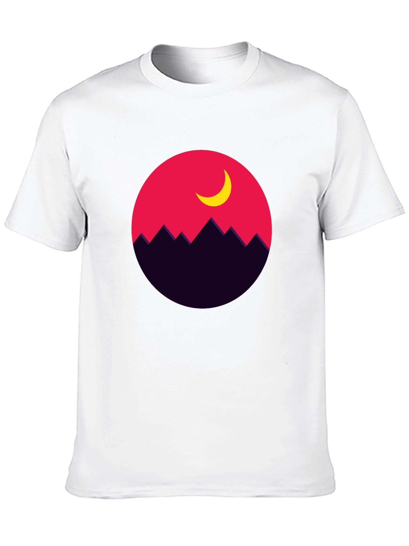 Mountain Moon Graphic Tee - Stylish Unisex T-Shirt