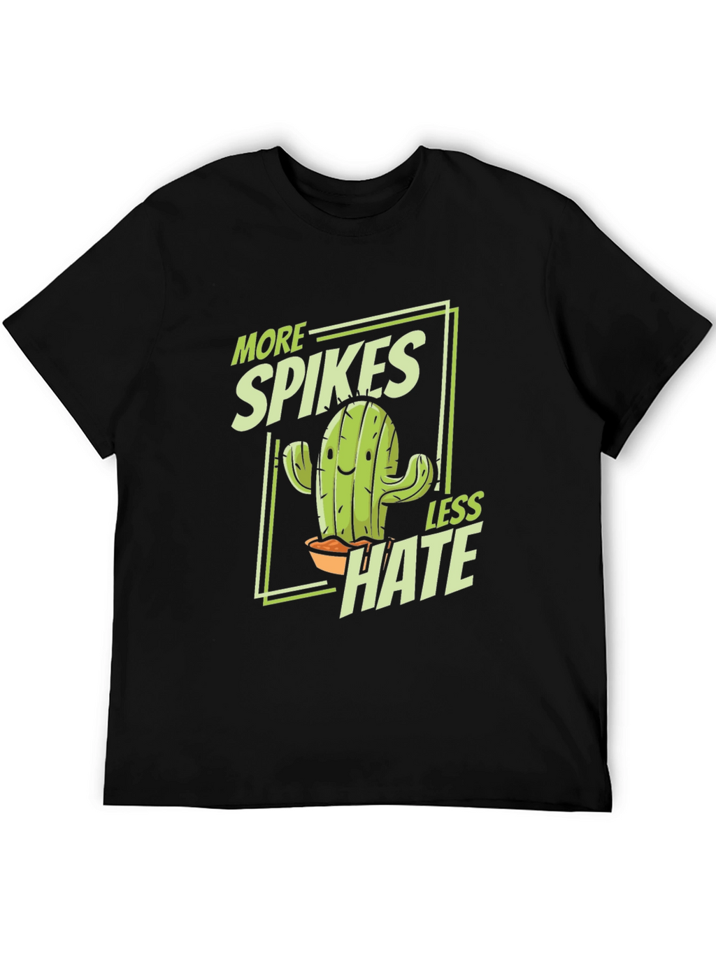 More Spikes Less Hate Black Graphic Tee