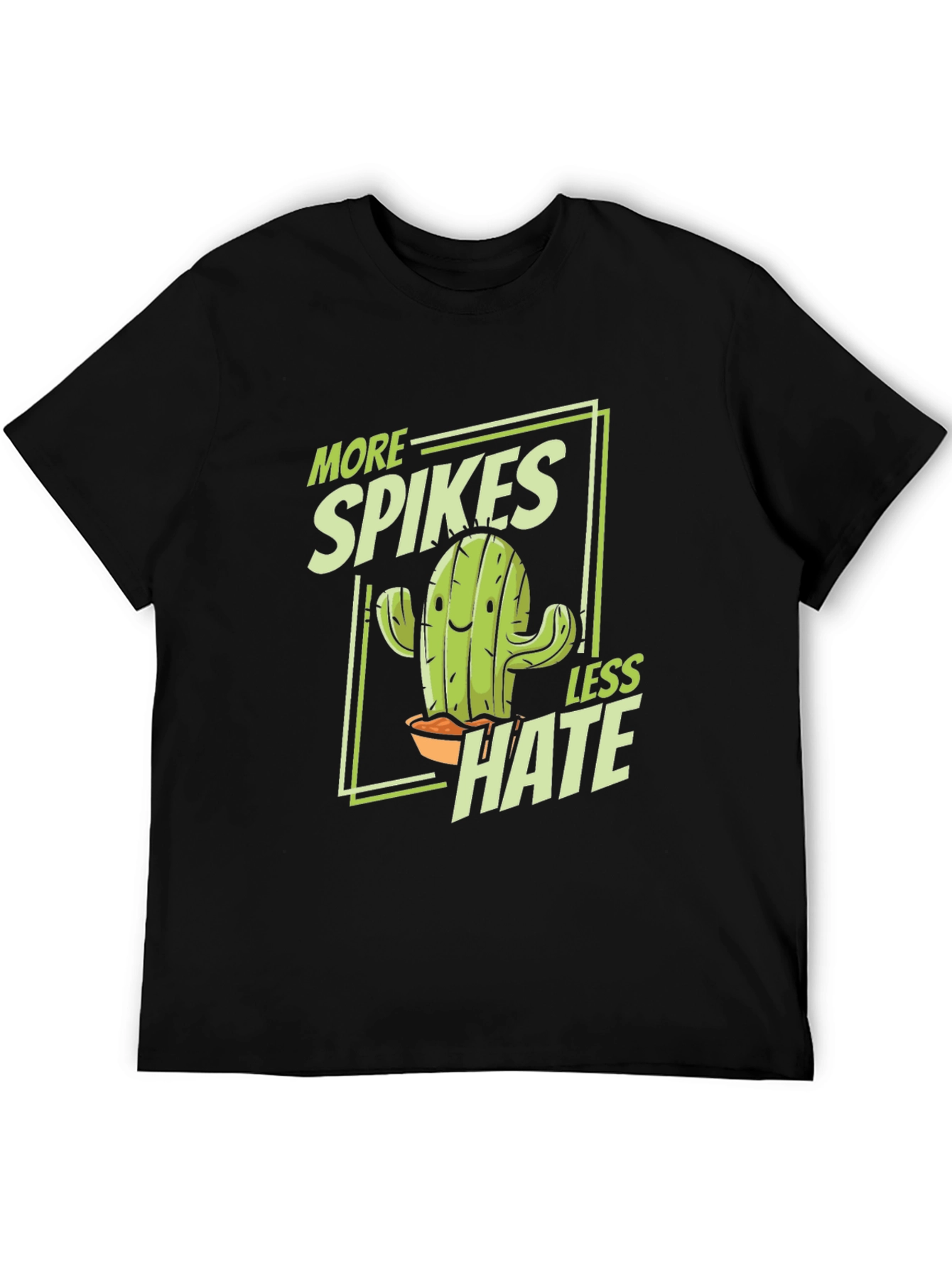 More Spikes Less Hate Black Graphic Tee
