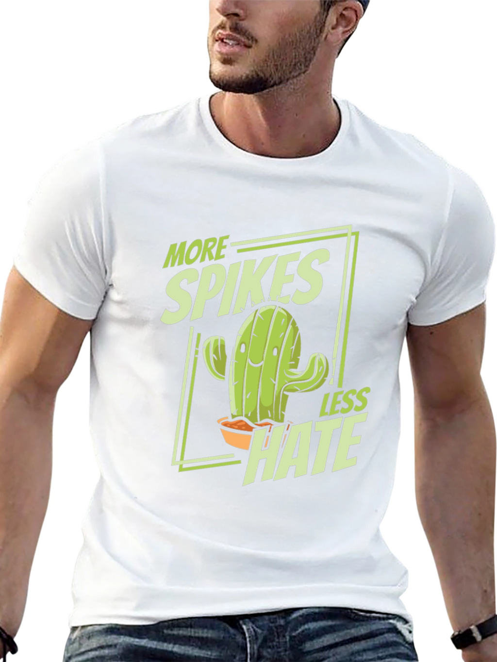 More Spikes Less Hate Black Graphic Tee