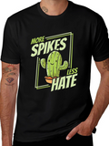More Spikes Less Hate Black Graphic Tee