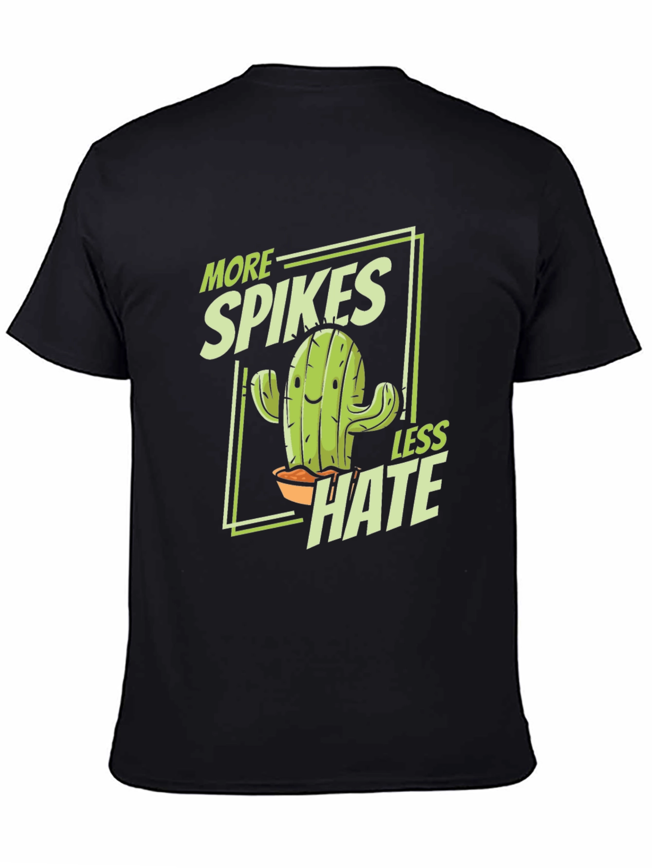 More Spikes Less Hate Black Graphic Tee