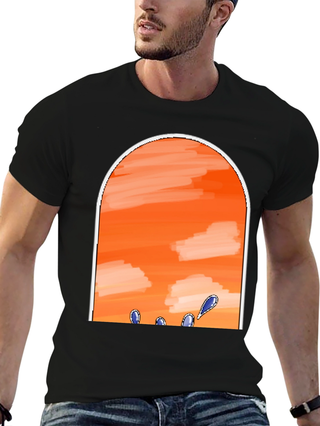 Sunset Sky Black T-Shirt