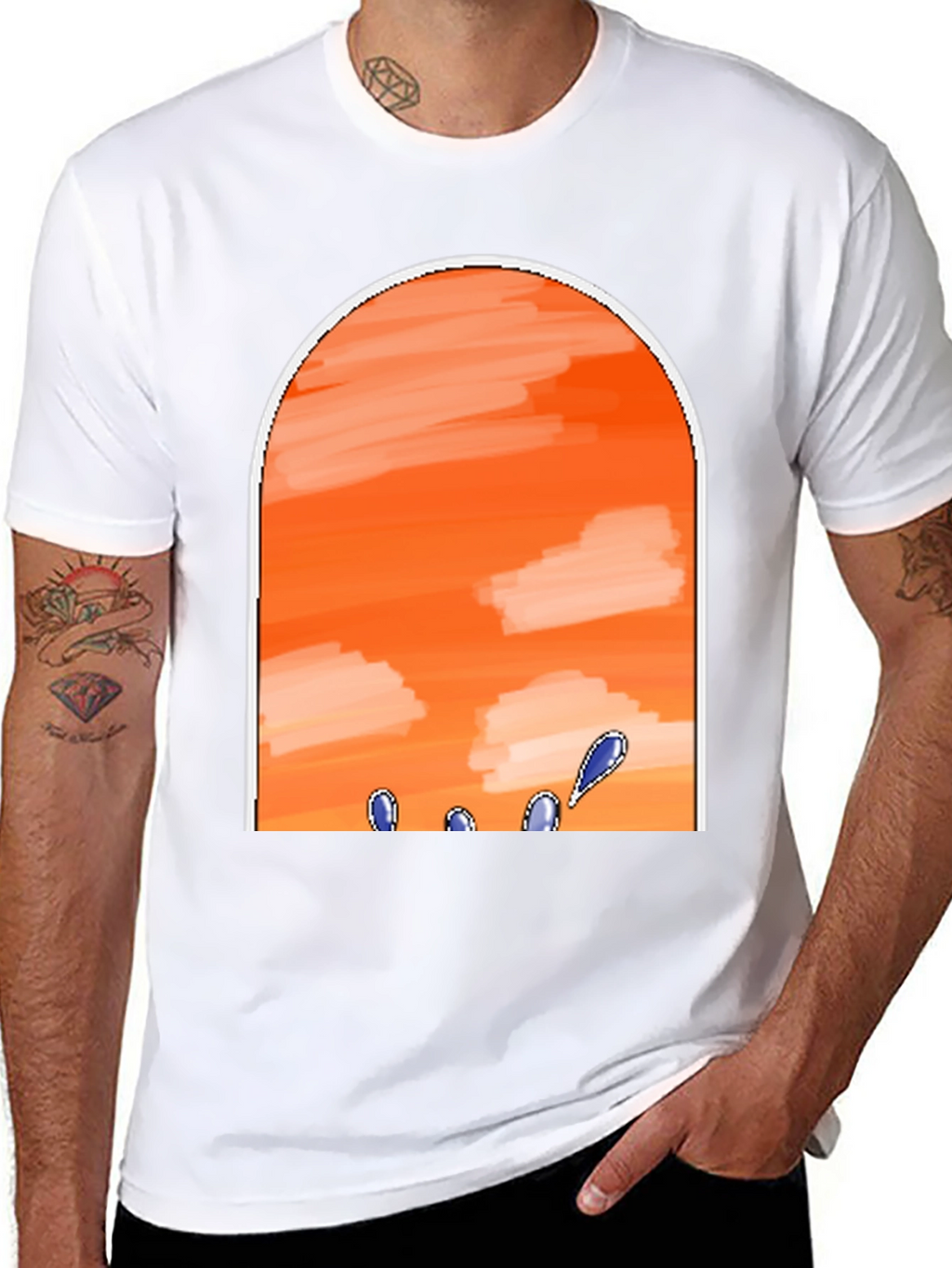 Sunset Sky Black T-Shirt