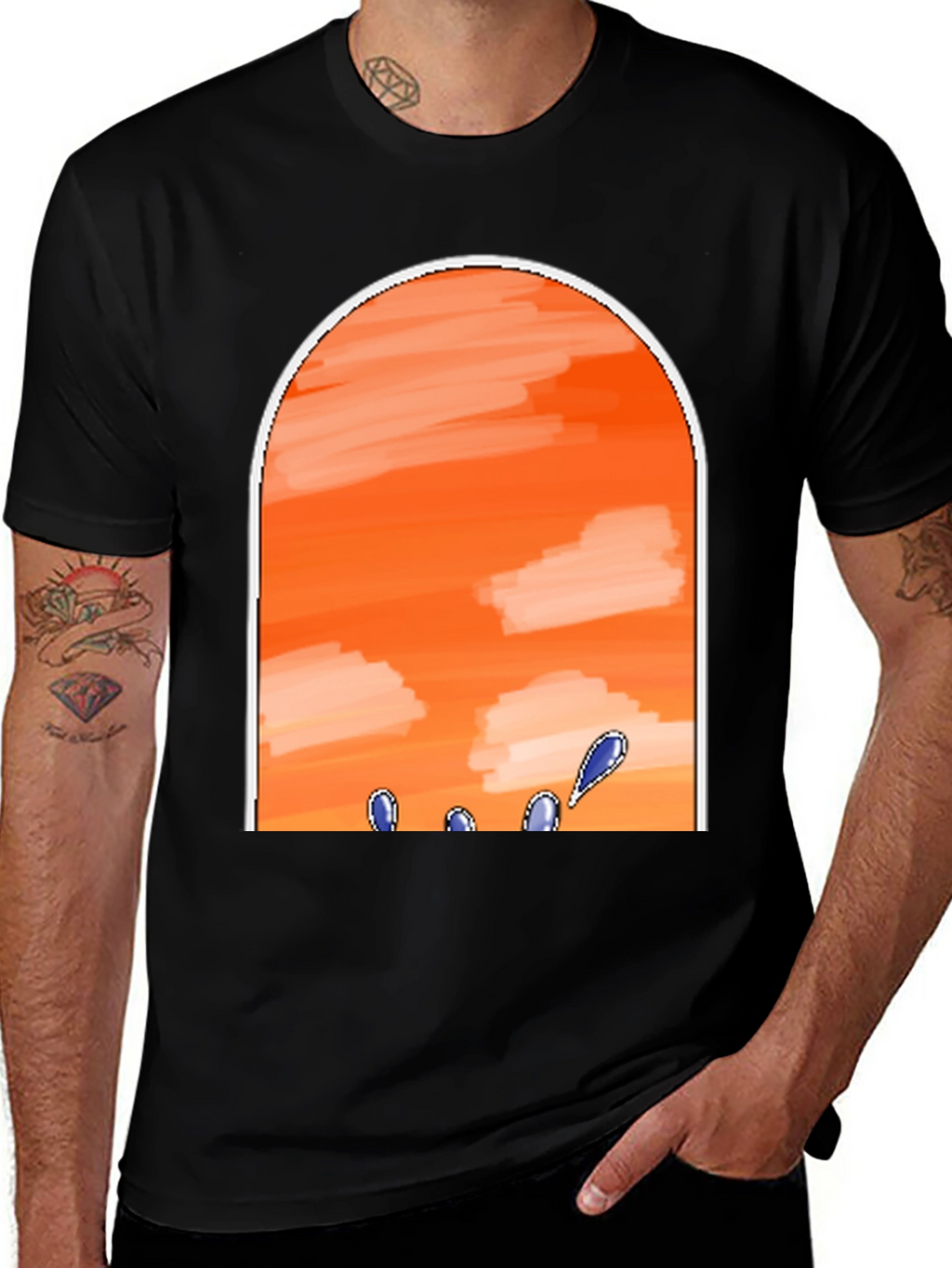 Sunset Sky Black T-Shirt
