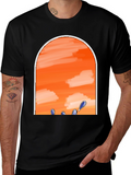 Sunset Sky Black T-Shirt