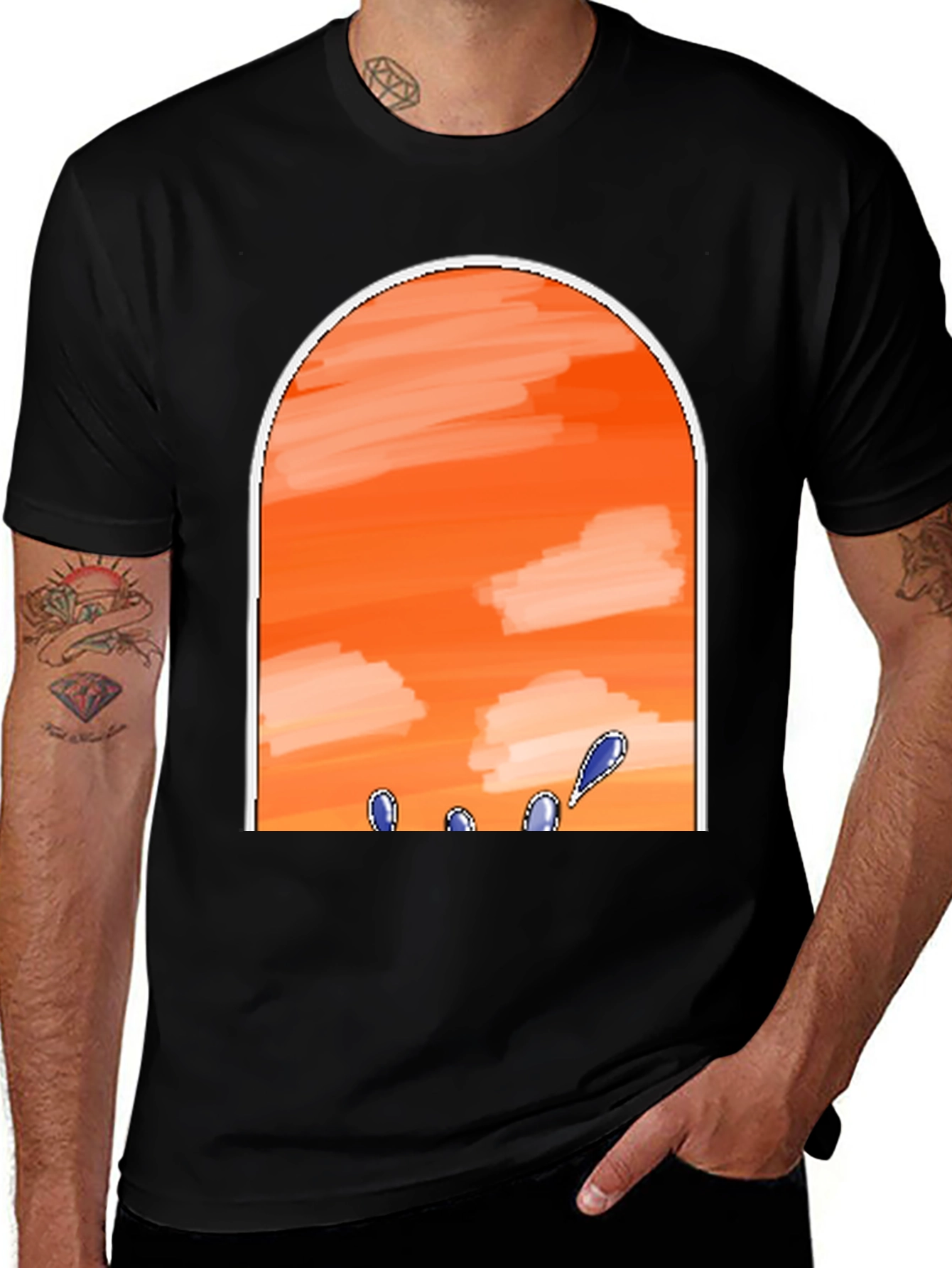Sunset Sky Black T-Shirt