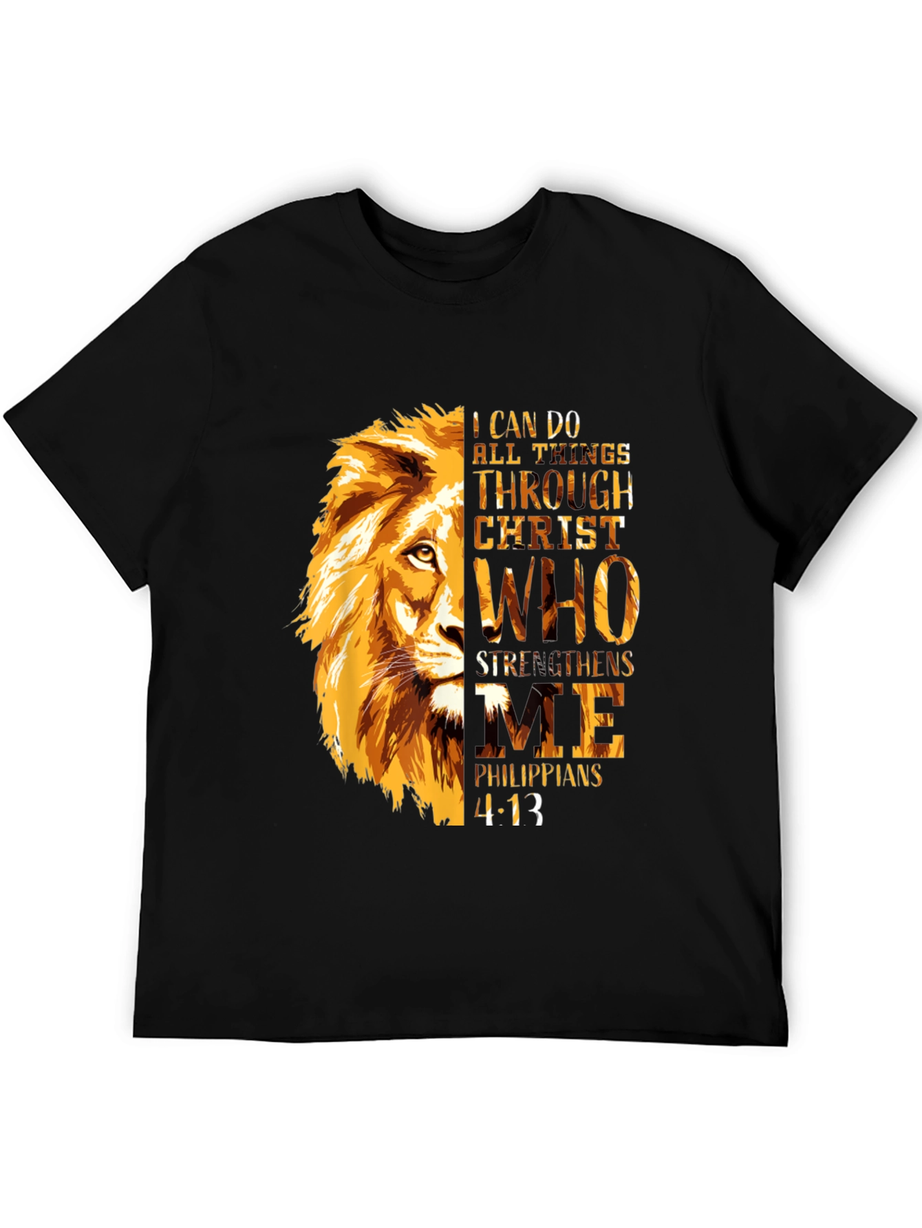 Faith Lion T-Shirt - Philippians 4:13