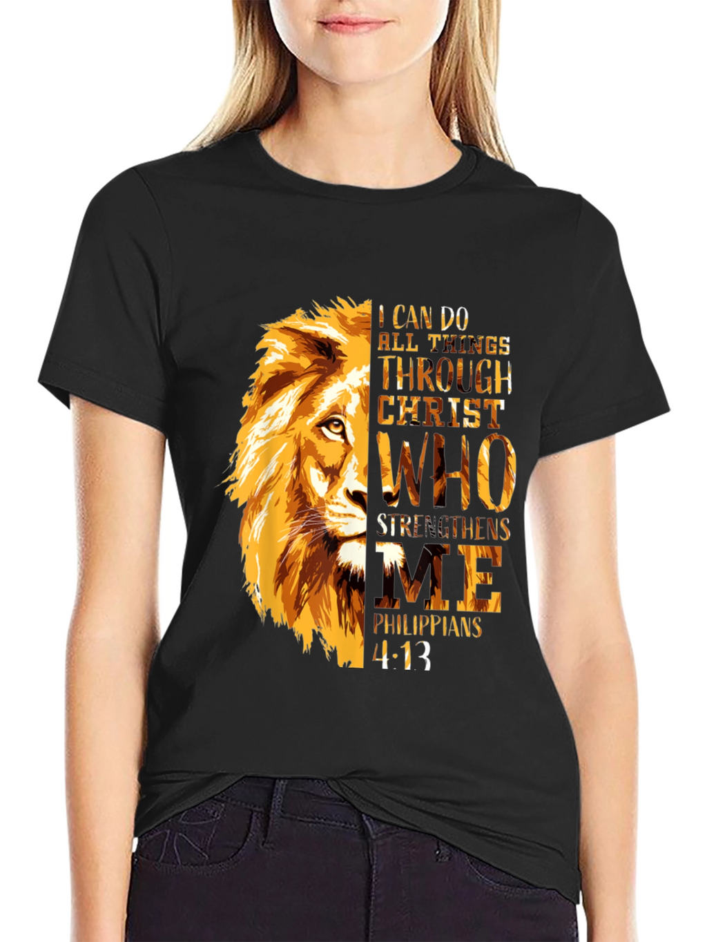 Faith Lion T-Shirt - Philippians 4:13