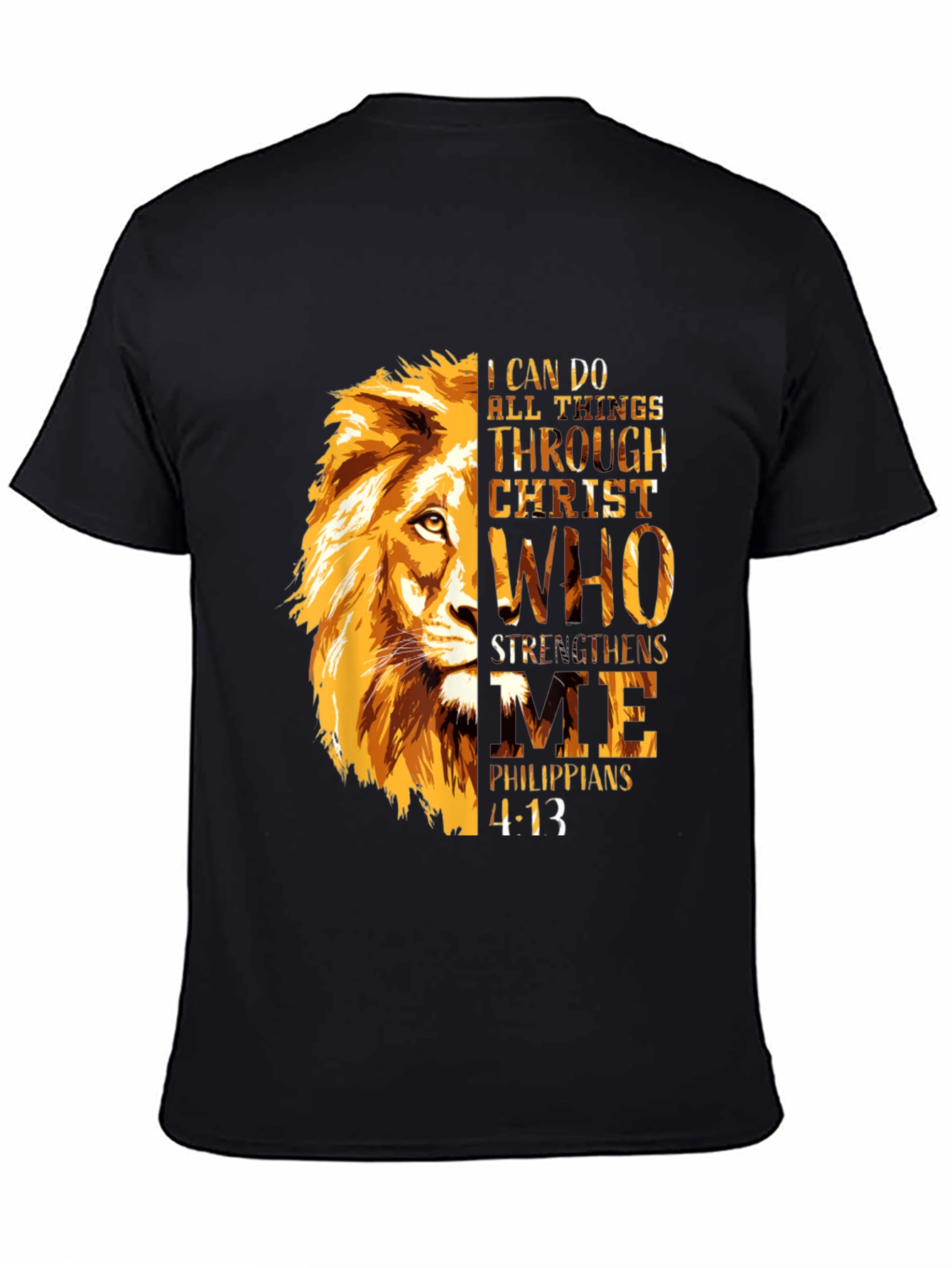 Faith Lion T-Shirt - Philippians 4:13