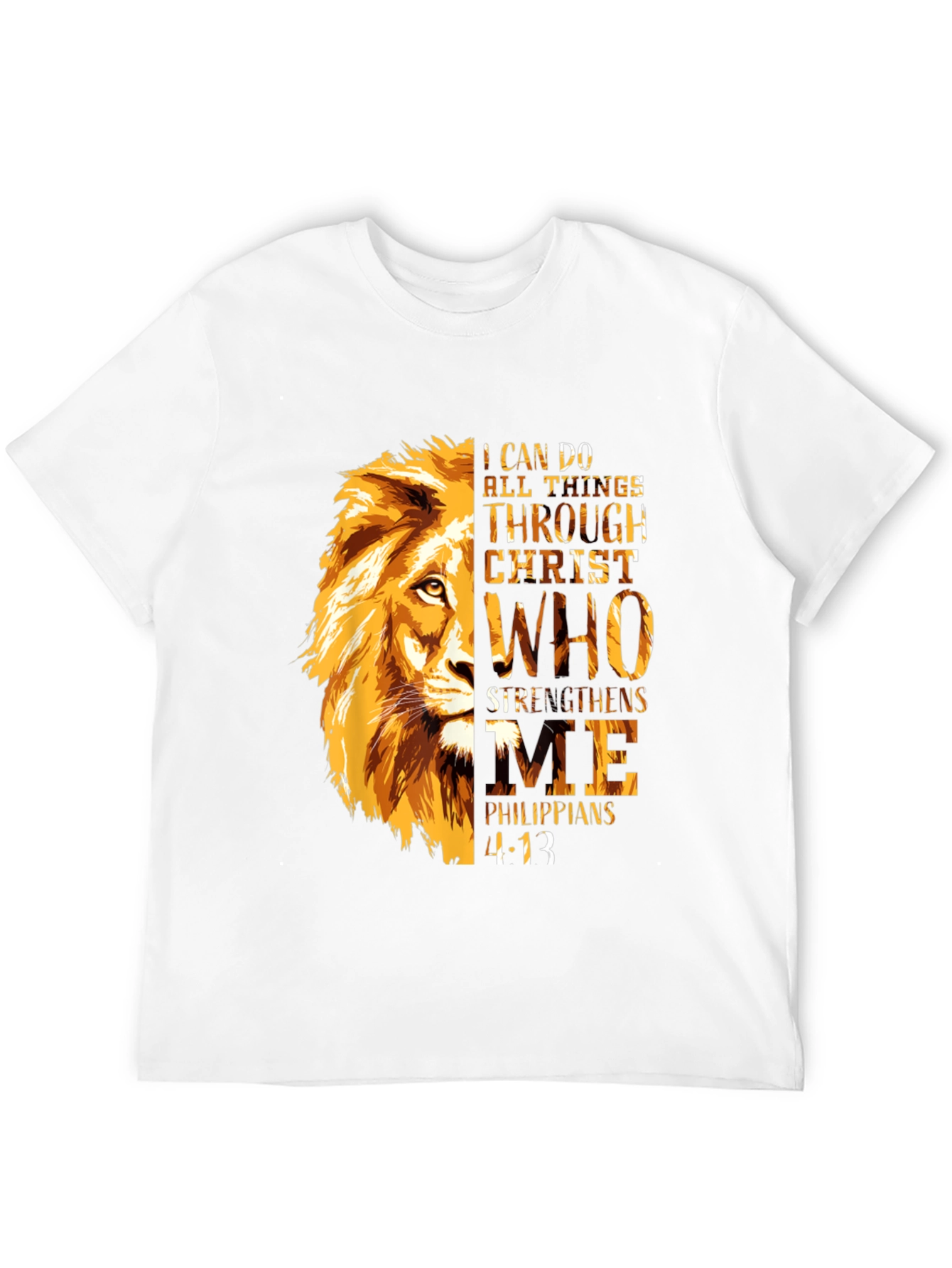 Faith Lion T-Shirt - Philippians 4:13