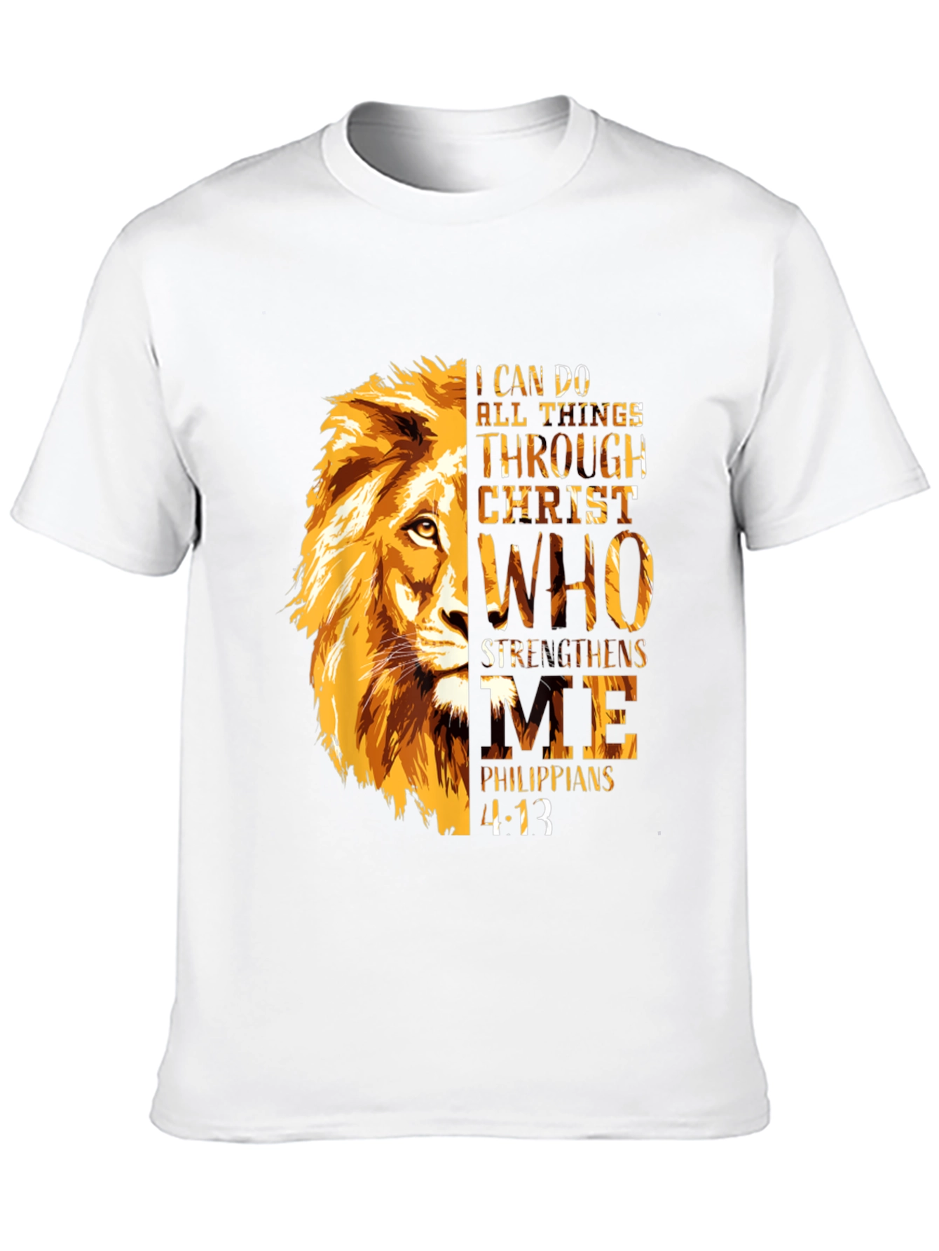 Faith Lion T-Shirt - Philippians 4:13