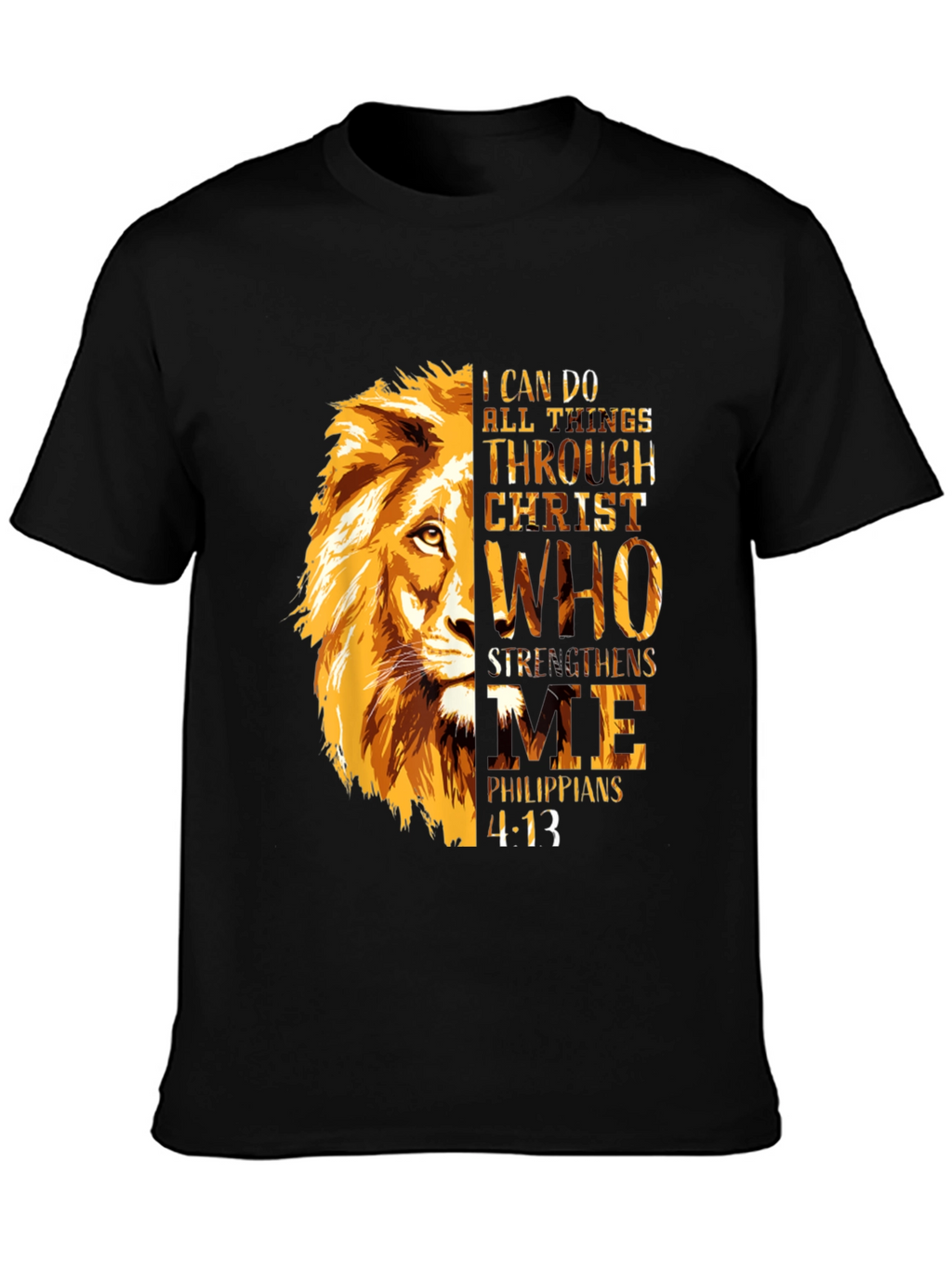 Faith Lion T-Shirt - Philippians 4:13