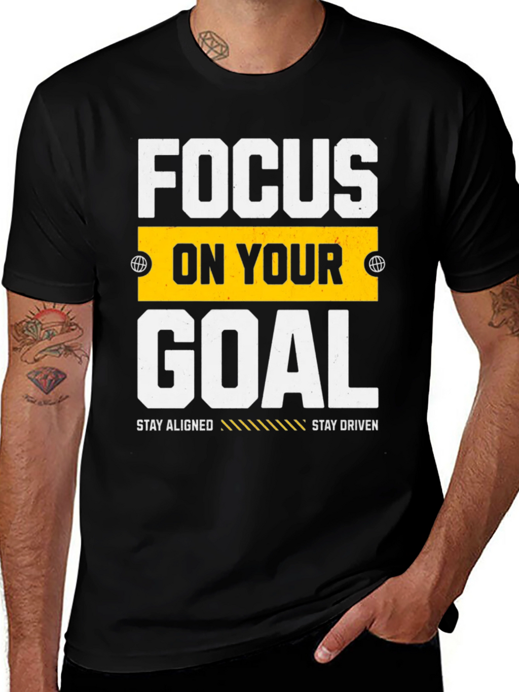 Focus on Your Goal Graphic Tee - Motivation T-Shirt
