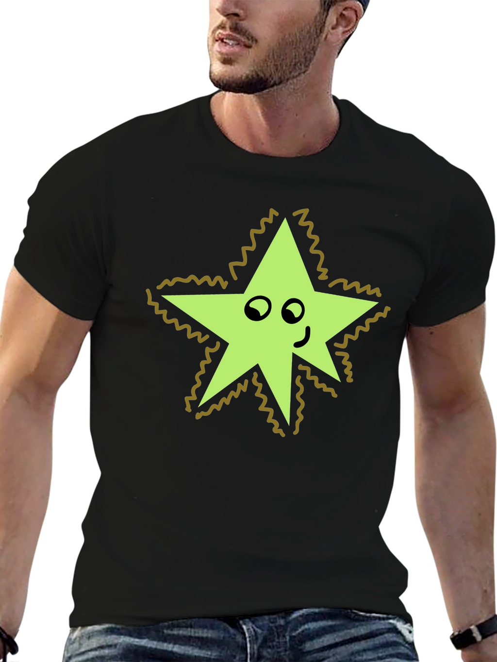Star Character Black T-Shirt