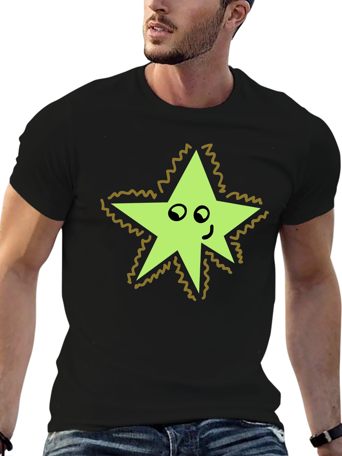 Star Character Black T-Shirt