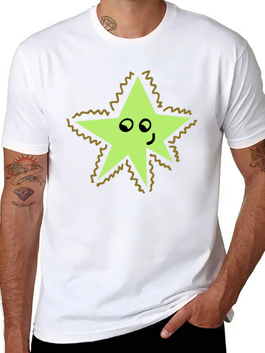 Star Character Black T-Shirt