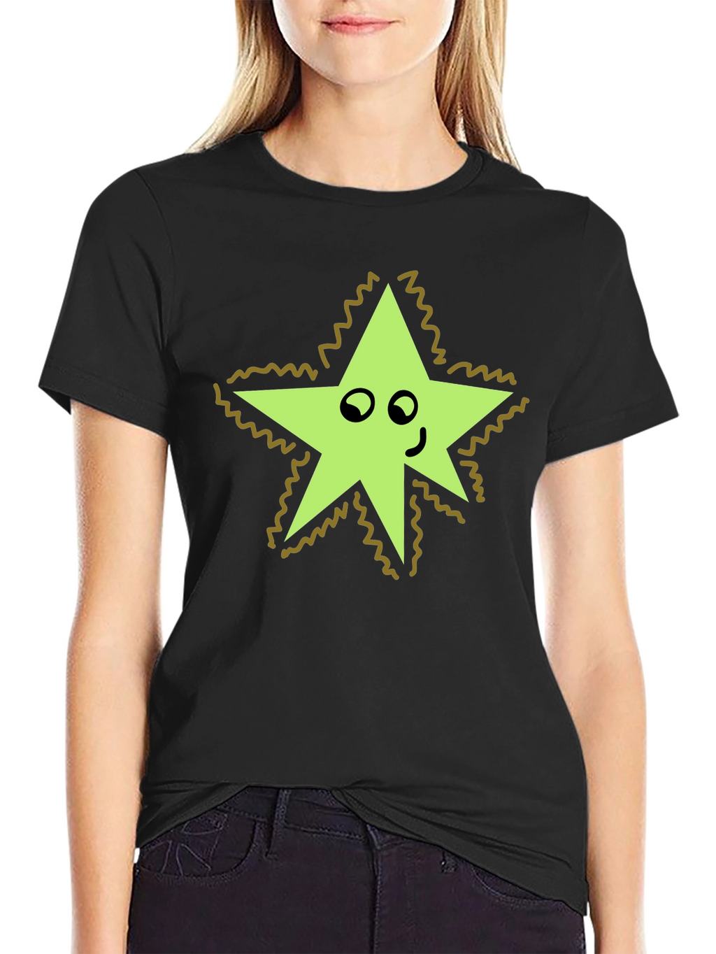Star Character Black T-Shirt