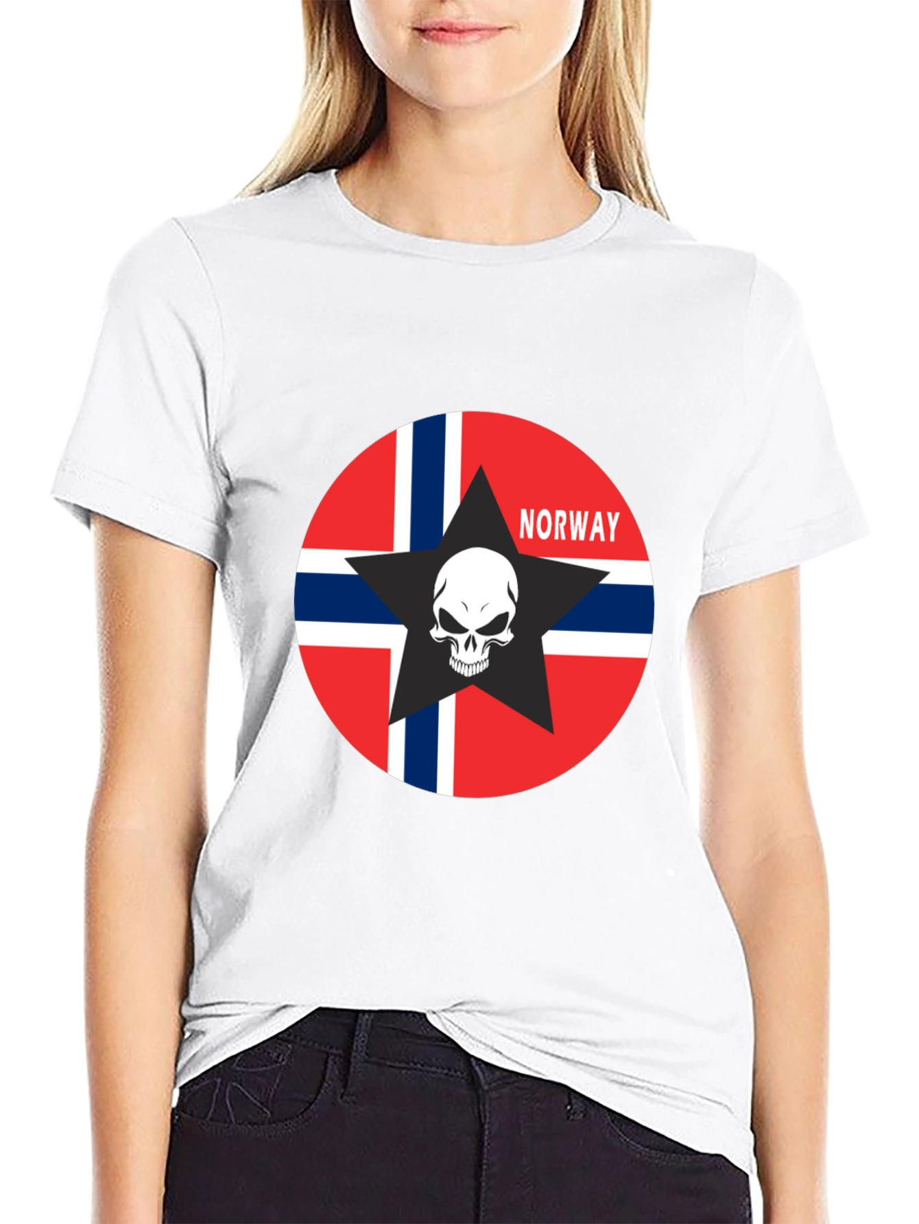 Norway Flag Skull Star T-Shirt